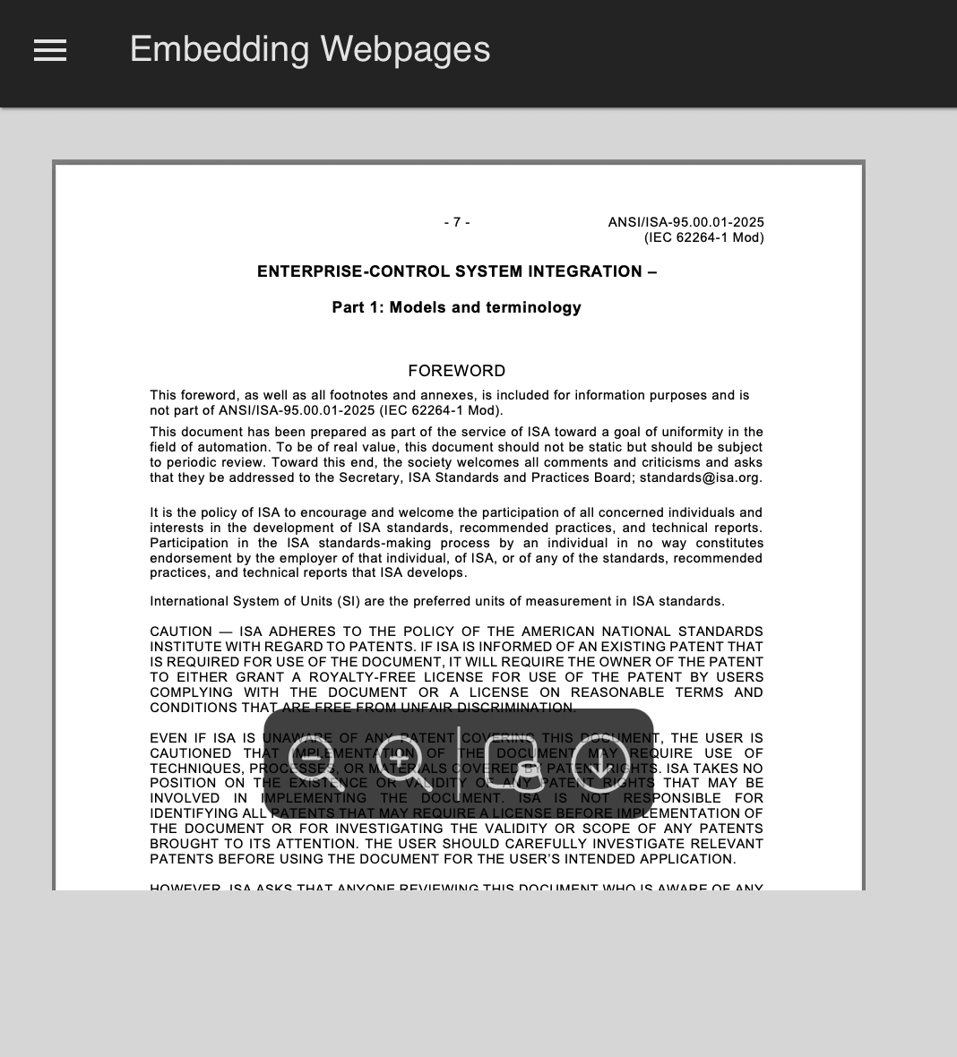 PDF embedded in FlowFuse Dashboard